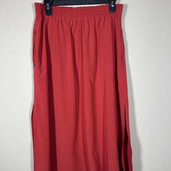 Athleta Dresses & Skirts - Athleta Savannah Orange Red Currant Stretch Midi Skirt M Women's Athletic!